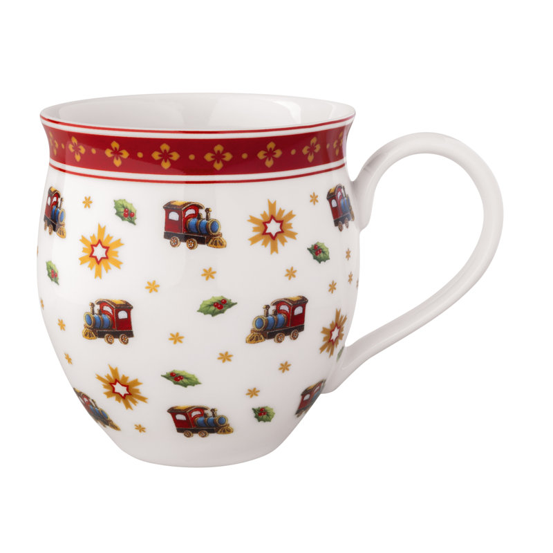 Villeroy & Boch Toy's Delight Christmas Collection Breakfast Set for 2, Locomotive, Premium Porcelain, 6-piece Set, Plates, Bowls, Mugs
