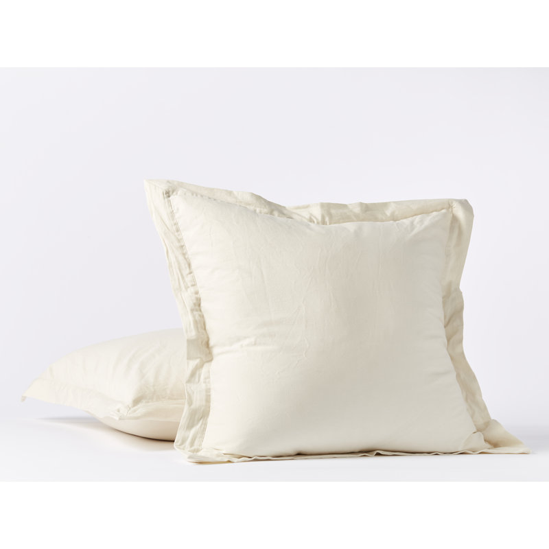 Cloud Soft Sateen Sateen Standard Sham Set, Euro, Undyed