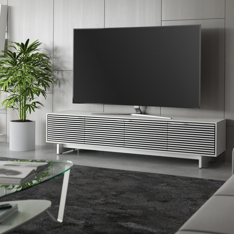 Align Unfinished TV Stand for TVs up to 85", Satin White, 19"H x 81"W x 18"D