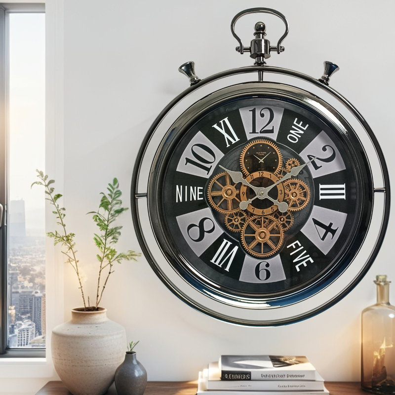 Horloge murale avec engrenages en mouvement réel The GEears