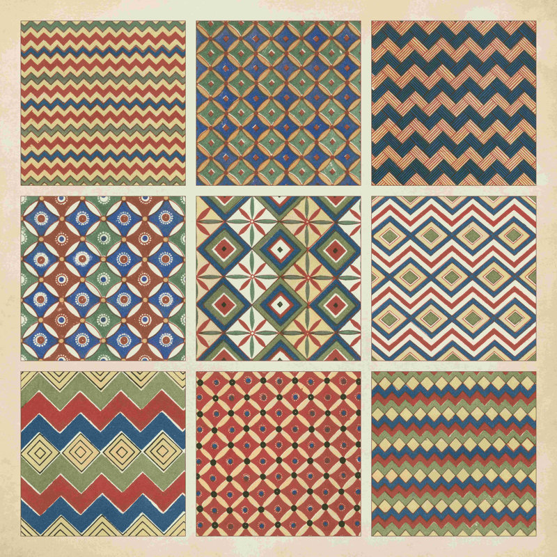 " Pattern Patch I " by Vision Studio, 12" H x 12" W