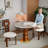 Round Double-person Sintered Top Dining Table Set