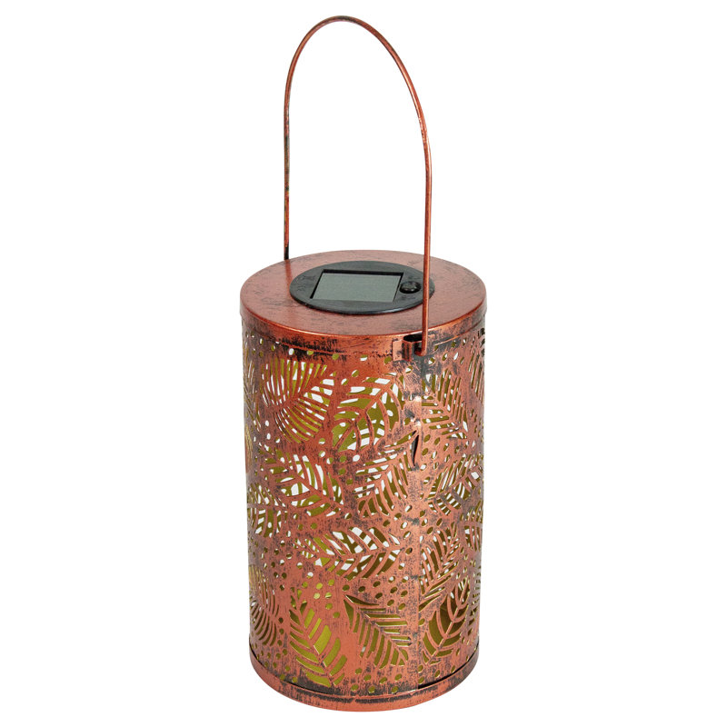Lanterne solaire d'extérieur en bronze 8 po avec poignée