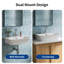 DeerValley Ceramic Bathroom Sink 55.5 x 41 x 13.5 cm White, Rectangular Wall-Mounted Thin Edge Basin
