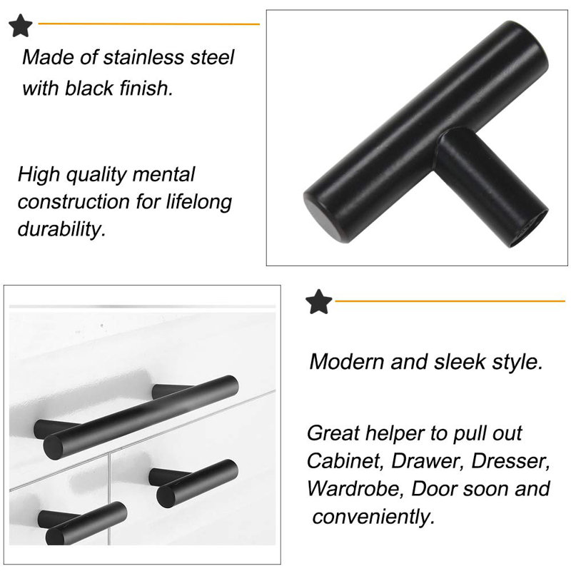 Bar Knob Multipack, Black