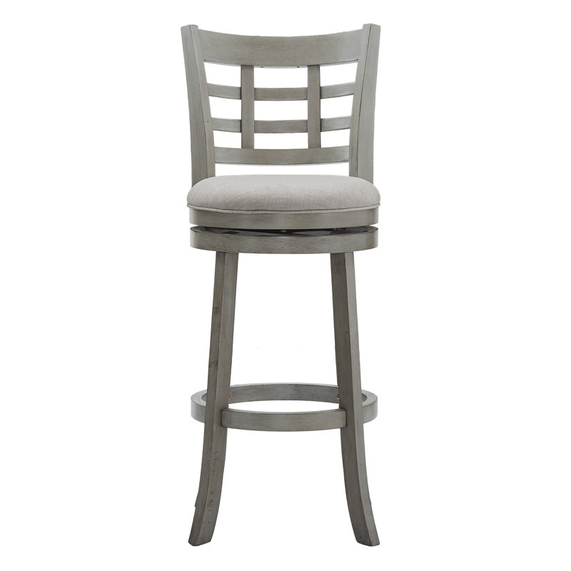 Tabouret pivotant Aria, Gris antique, Lin gris, Tabouret de bar (siège d'une hauteur de 29,96 po)