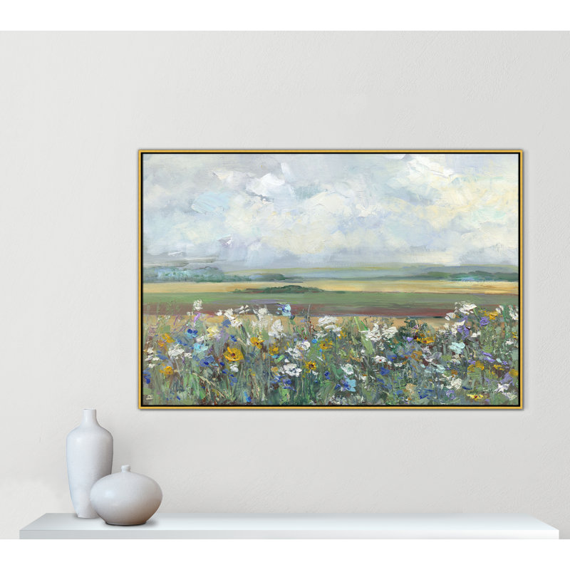«Swampscott Far Afield Print» par Sally Swatland, H 41,5 po x l 61,5 po, Doré