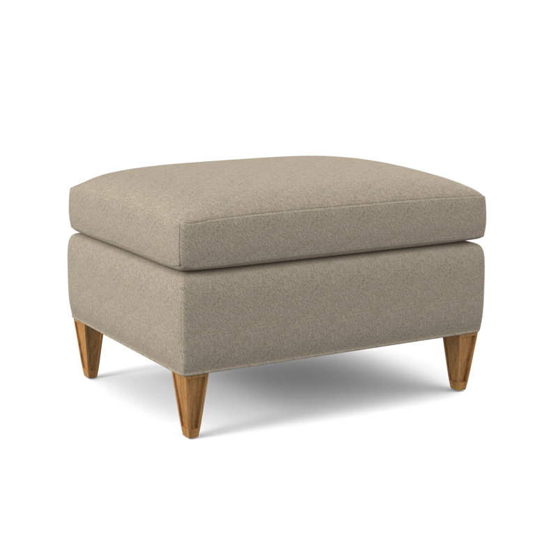 Repose-pieds rectangulaire 28 po Bristol, Ambre, Lin de Venise