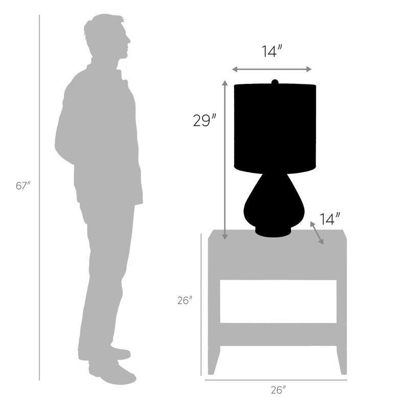 Lampe de table 29,15 po Clauson