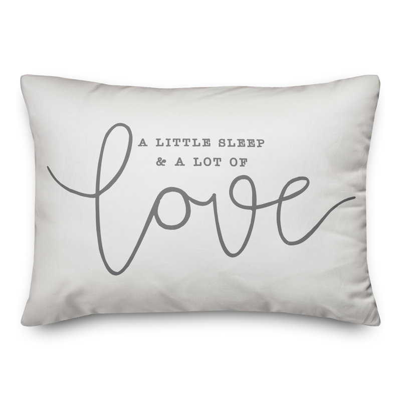 Housse de coussin rectangulaire et insert A Little Sleep a Lot of Love