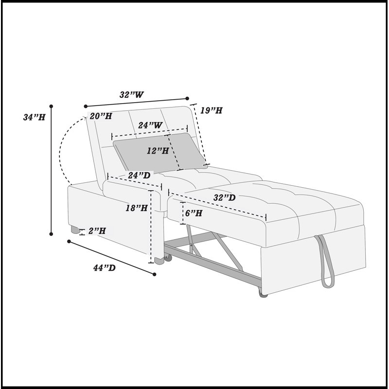 Canapé convertible contemporain en sherpa