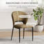 Chaise d'appoint rembourrée avec pieds en acier inoxydable et coussin en similicuir-1732946010