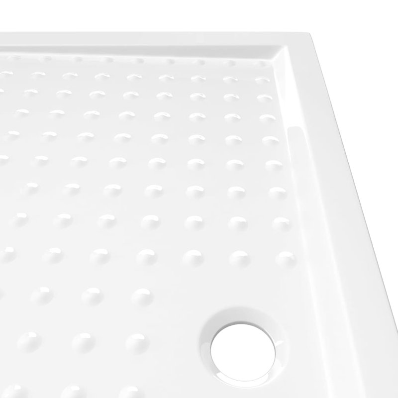 Jaimes Plastic Shower Tray - White, Centre, 4cm H x  120cm W x 80cm D