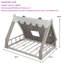 Full Size House-Shaped Bed With Delicate Tent-764118277-764118298