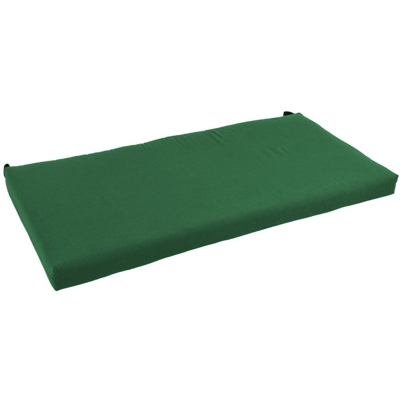 Outdoor 3'' Seat Cushion, Forrest Green Velvet, 48" W x 19" D