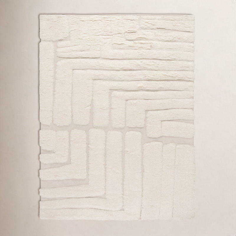 Tapis en laine à motif abstrait Fernande, Rectangle 8 pi x 10 pi