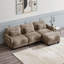 Canapé d'angle trois places en forme de L avec pouf amovible-1725303070