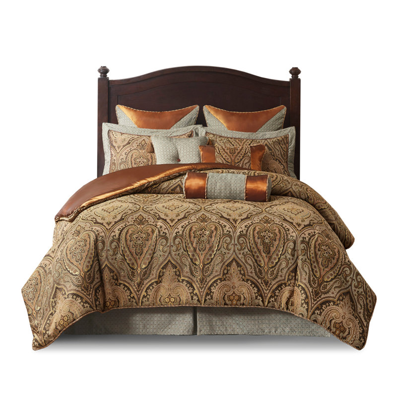 9 Piece Jacquard Comforter Set
