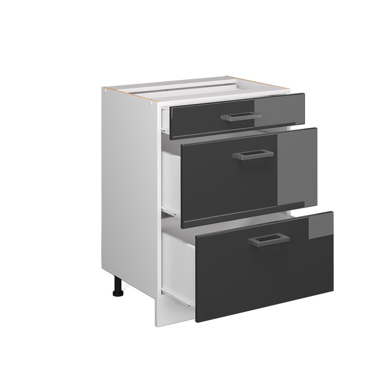 Lacharite Module 244 + Front Bdx HGL (51), Glossy White/Anthracite