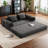 Modular Sectional Sofa Bed With Customizable Layout-535832233