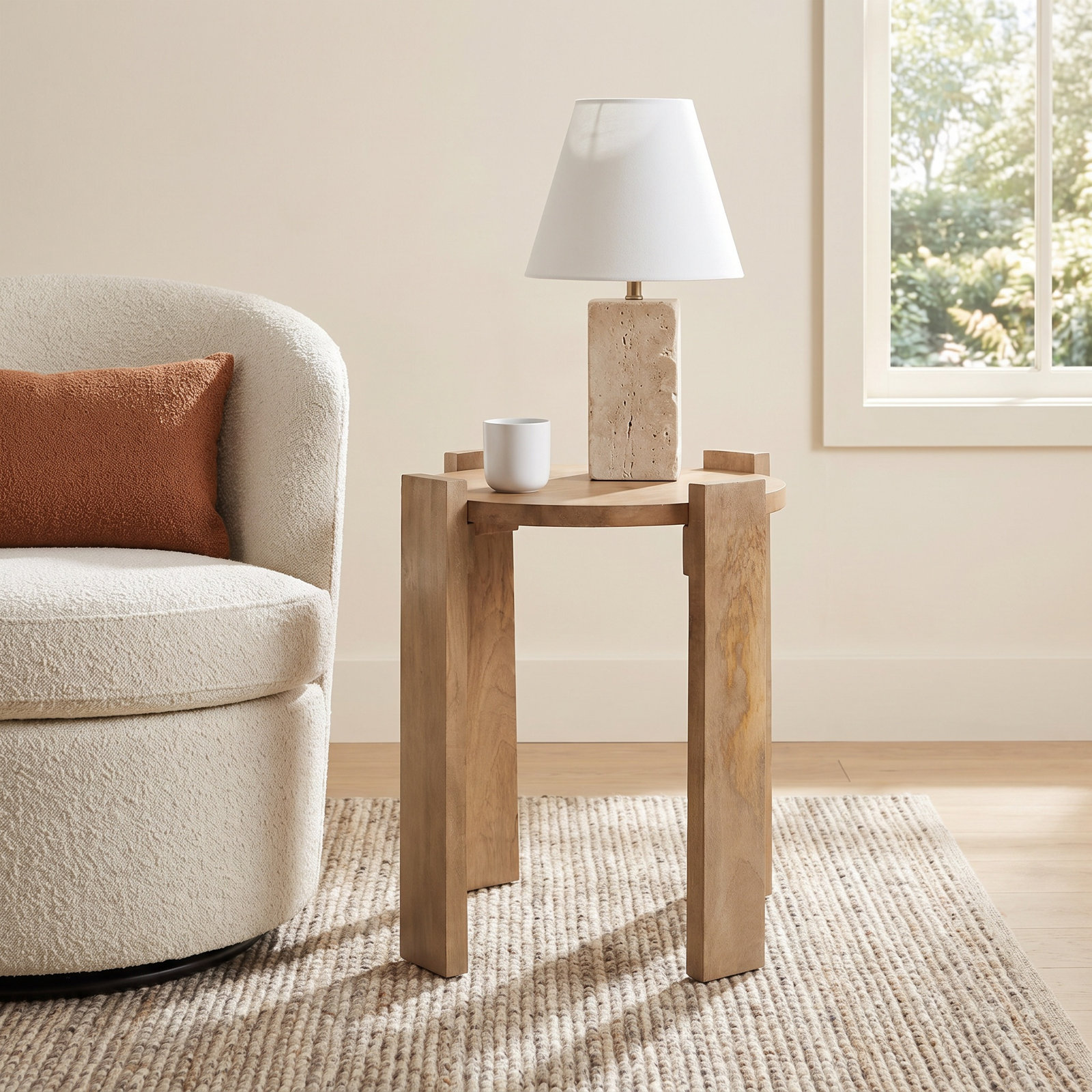 Sunni Solid Wood End Table