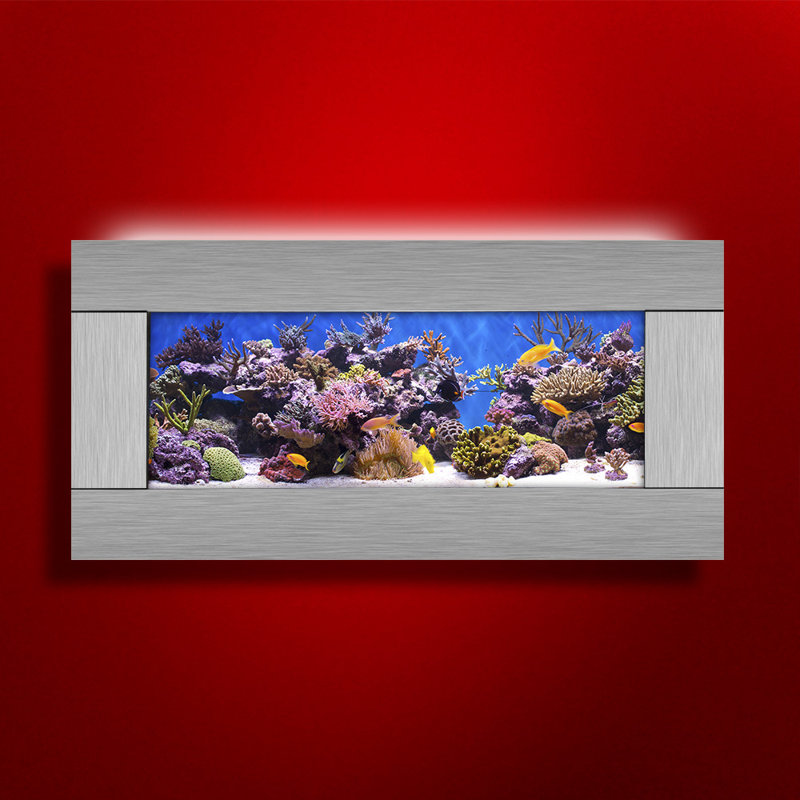 Réservoir d'aquarium rectangulaire 5 gallons Angelica, Teint argenté