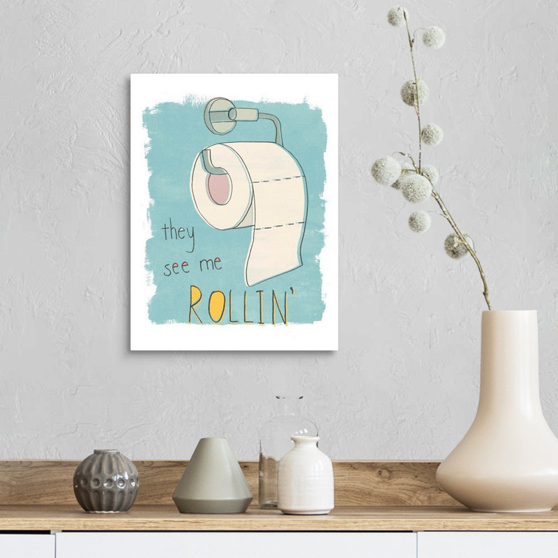«Potty Pun I», reproduction d'impression sur toile, Toile tendue, H 16 po x l 12 po x P 1,25 po