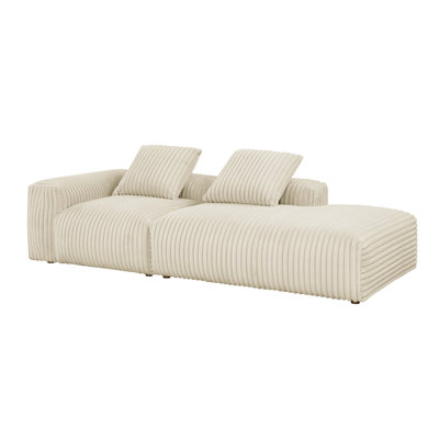 Canapé modulaire en velours côtelé Rostera