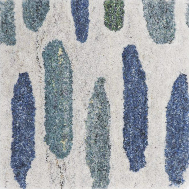 Cayo Hand Tufted PET Indoor/Outdoor Rug in Natural/Green/Blue, Rectangle 2' x 3'