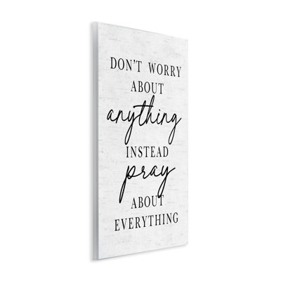 Pray Instead Of Worry Wall Plaque, design by Lettered and Lined