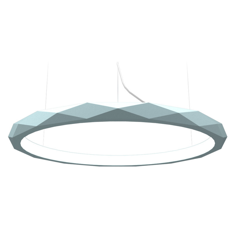 1 - Light LED Pendant, Imbuia, 2.34" H x 39" W x 39" D