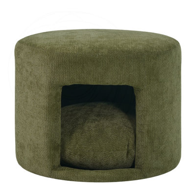 Pet Friendly Ottoman with Removable Pet Cushion