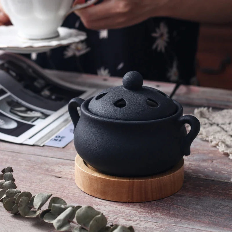 Ceramic Electric Incense Burner - Plug-in Aromatherapy Lamp for Home Decor