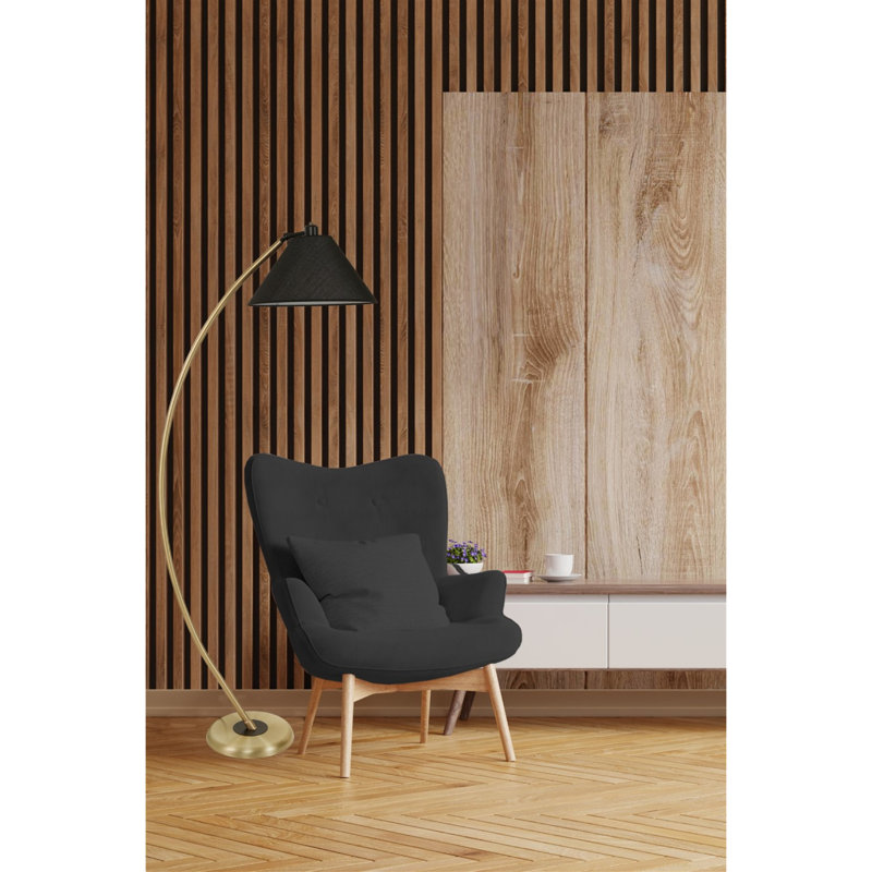 Lampe sur pied moderne réglable, structure en métal noir, hauteur 67,0 pouces | Peinture électrostatique séchée au four, douille E27 (40 W maximum) | Design scandinave élégant, parfait pour le salon, la chambre à coucher ou le bureau