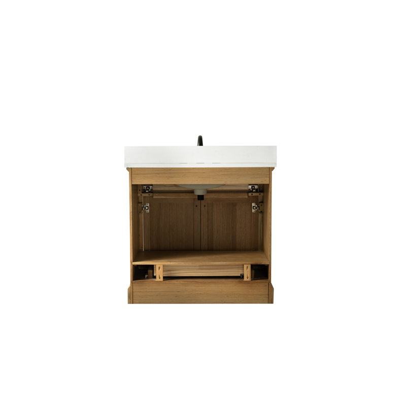 Ensemble de meuble-lavabo simple 36 po Arruda, Chêne, Noir, noir, noir, noir