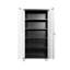 Armoire de rangement en métal avec 4 tablettes réglables et portes verrouillables - Option de garage à domicile