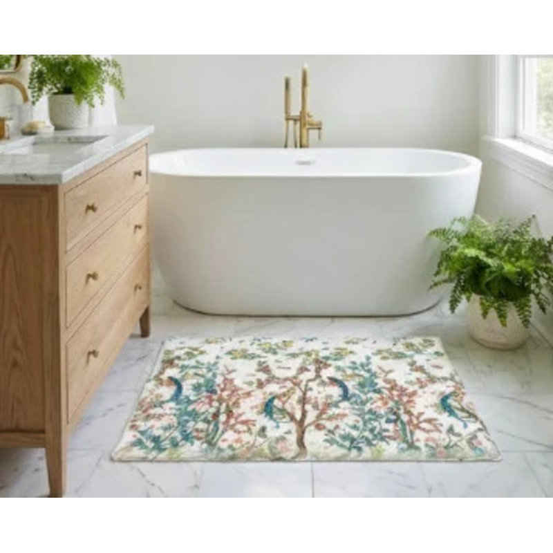 Floral Area Rug, Rectangle 1'8" x 2'6"