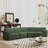 Zierre Green Flannel Power Reclining Sectional with Adjustable Headrest-371739000