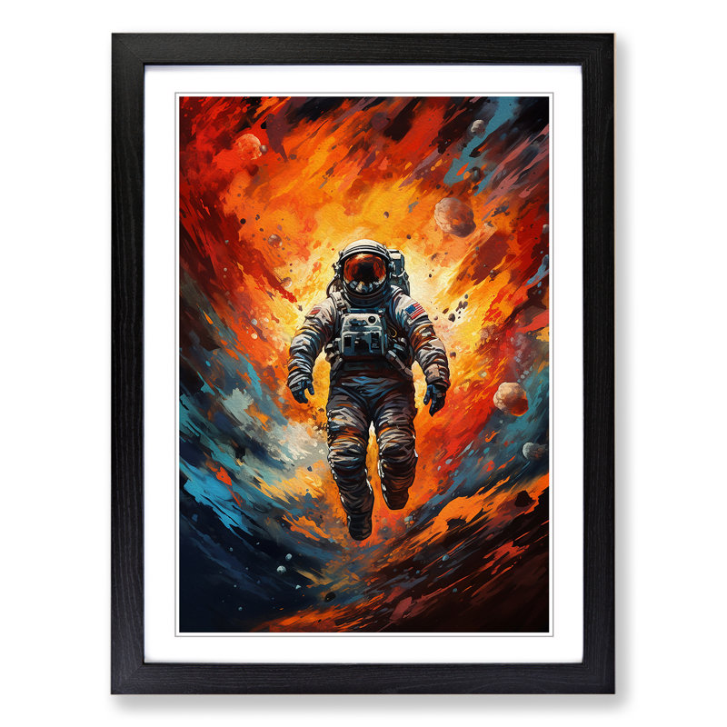 Single Picture Frame Print on Wood, Black Framed, 46cm H x 34cm W