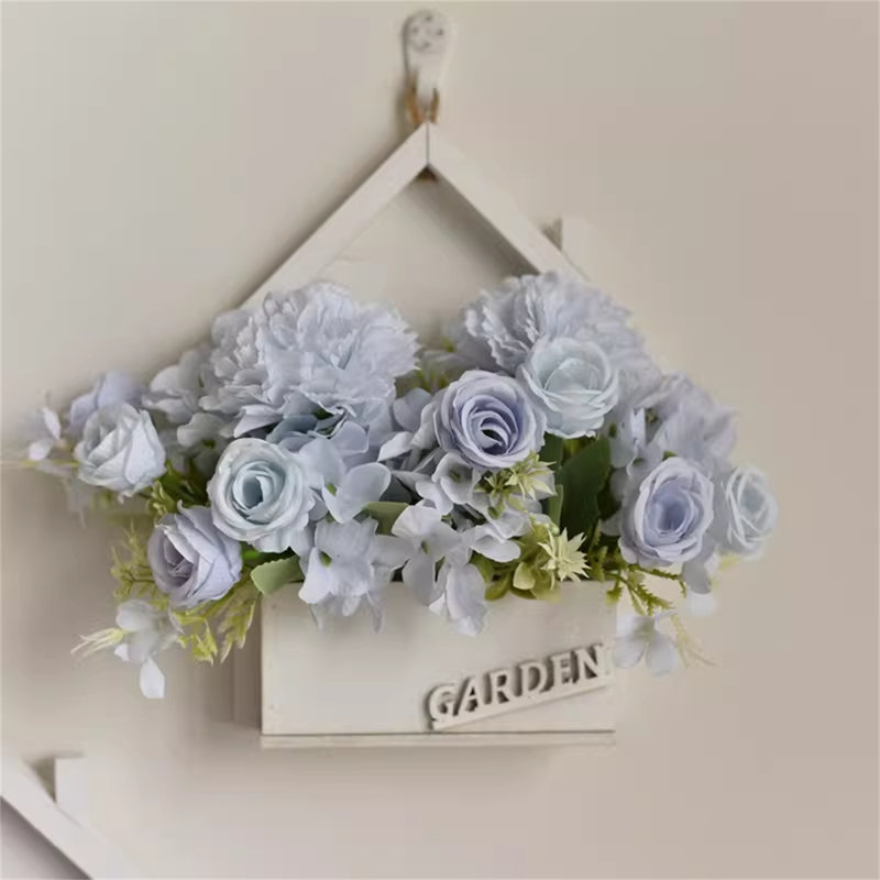 Wall-Mounted Artificial Flower, Blue