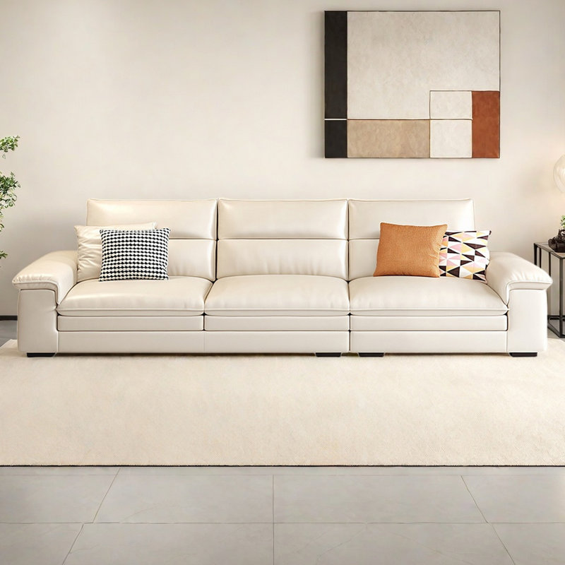 Canapé simple et luxueux à la française, H 35 po x l 118,11 po x P 37,79 po