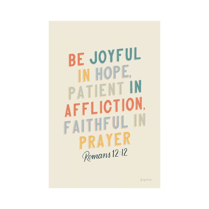 Bible Saying VI by Becky Thorns - Wrapped Canvas Print, 101.6 cm H x 66.04 cm W x 1.91 cm D