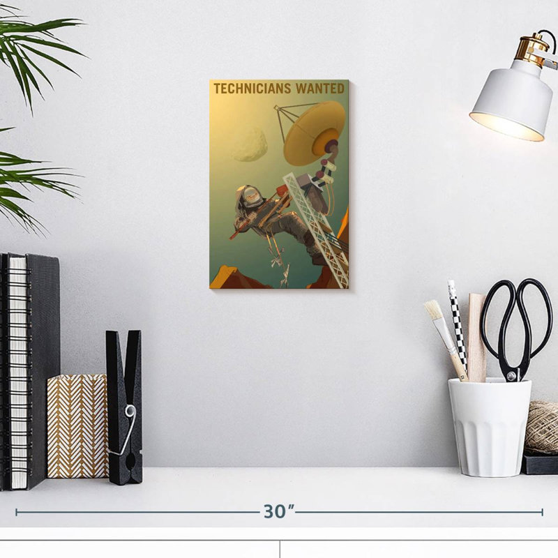 Oberle Mars Explorers Wanted Poster II, 12" H x 8" W