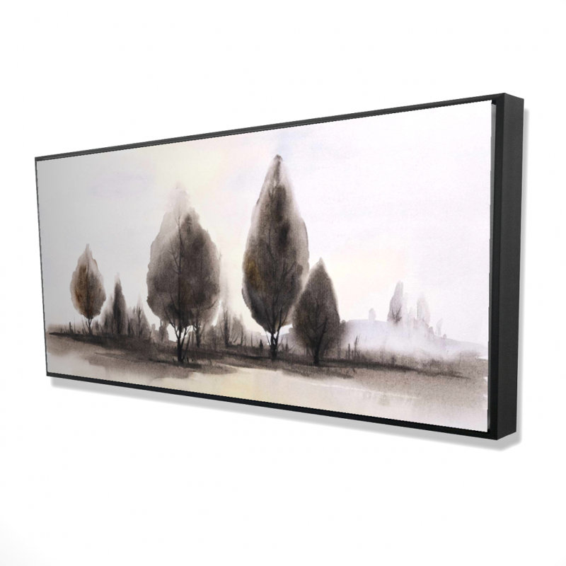 Landscape of trees - 24"x48" Framed canvas