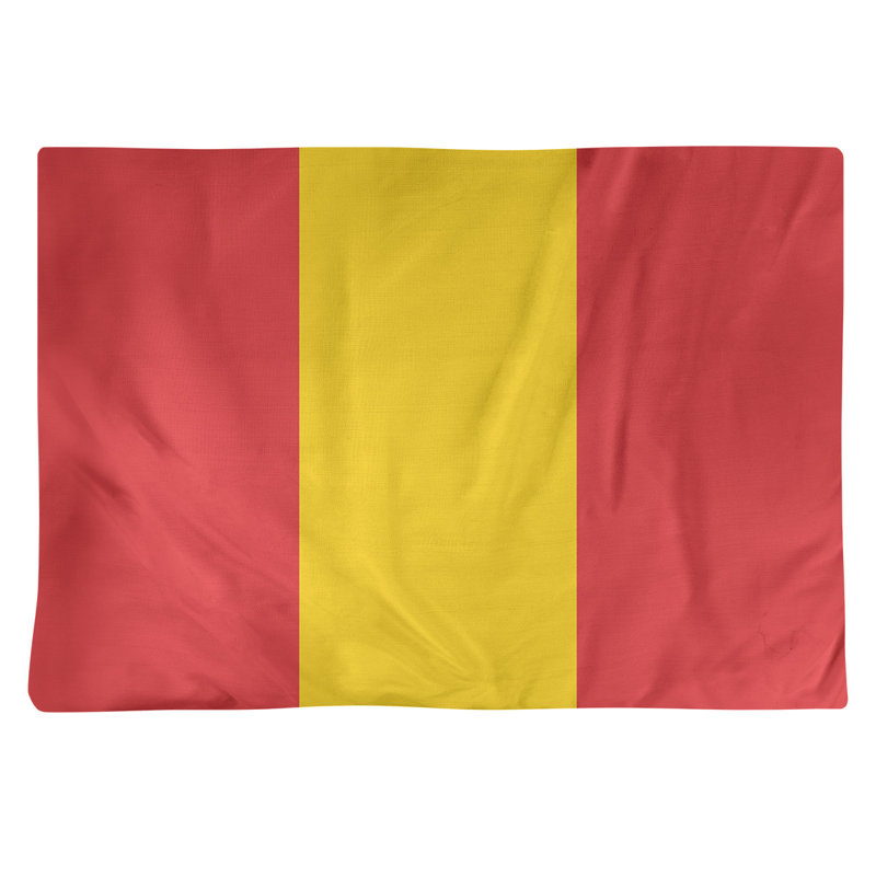 Récapitulatif de 18 po Maryland, Rouge / milieu jaune, Sergé de coton
