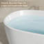 Baignoire autoportante 67 po. X P 33 po. Surface solide et blanche