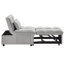 Lit de détente, espace, réglable, lit gris avec dossier, repose-pieds confortable, velours