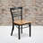 Prompton Three-Slat Ladder Back Metal Restaurant Chair-738419488