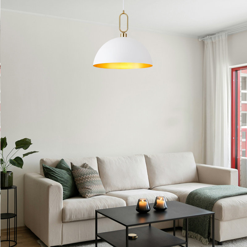 Pineiro Farmhouse Vintage Pendant Lighting and Gold Pendant Light Fixtures Large Dome Chandelier for Kitchen Island, Hallway, Dining Room, Bedroom