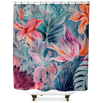 Badrudeen Floral Shower Curtain